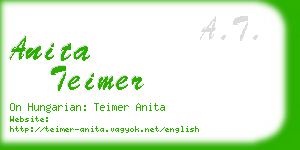 anita teimer business card